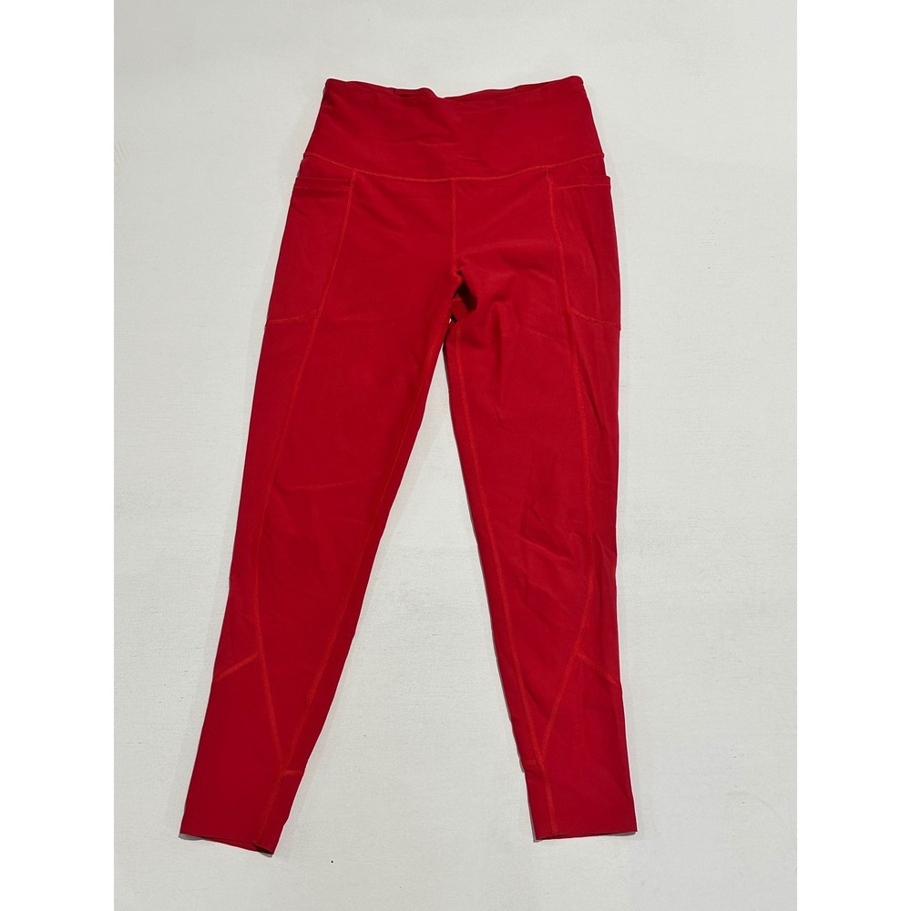 Victoria's Secret Total Knockout Tight Red Active Leggings Pockets Small